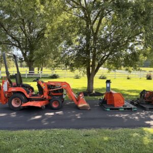 2003 Kubota BX22 Tractor Loader Backhoe Mower Snowplow Snowblower