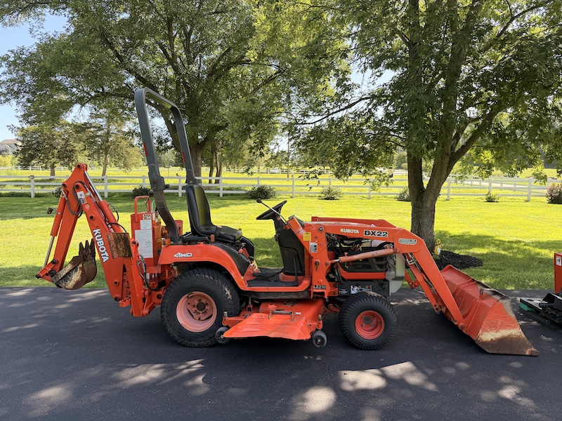 2003 Kubota BX22 Tractor Loader Backhoe Mower Snowplow Snowblower - Image 5